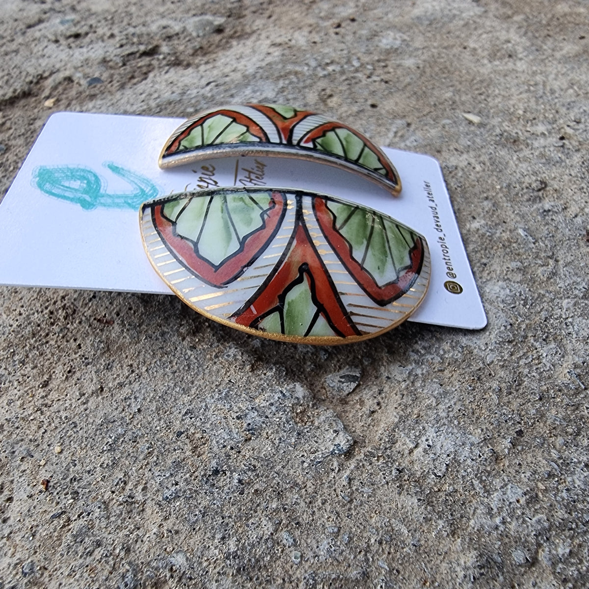 Aros porcelana japonesa, cáscara de huevo