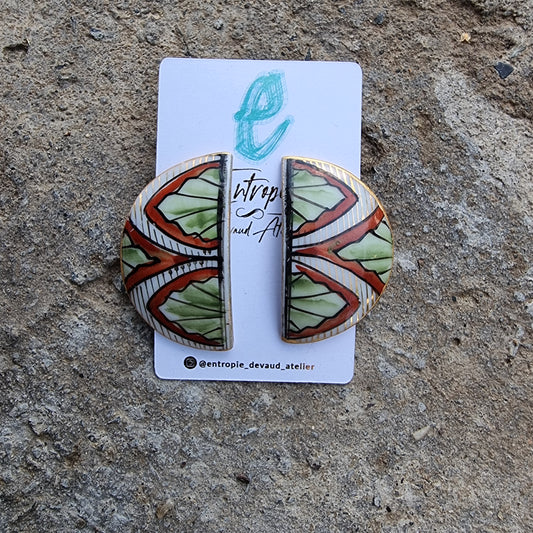 Aros porcelana japonesa, cáscara de huevo