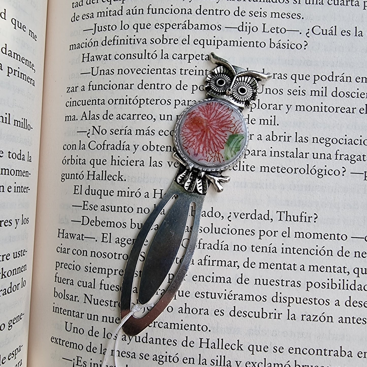 Marcador de página diseño búho, porcelana japonesa