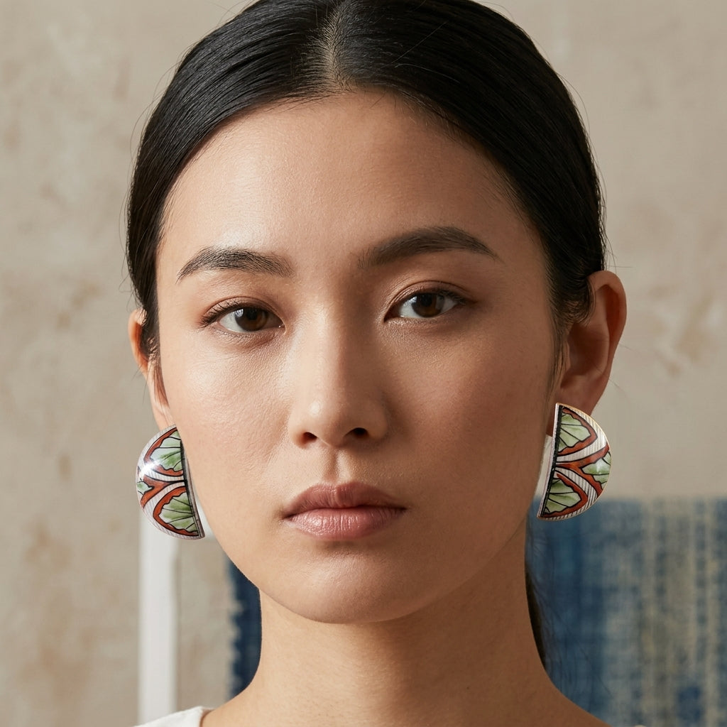 Aros porcelana japonesa, cáscara de huevo