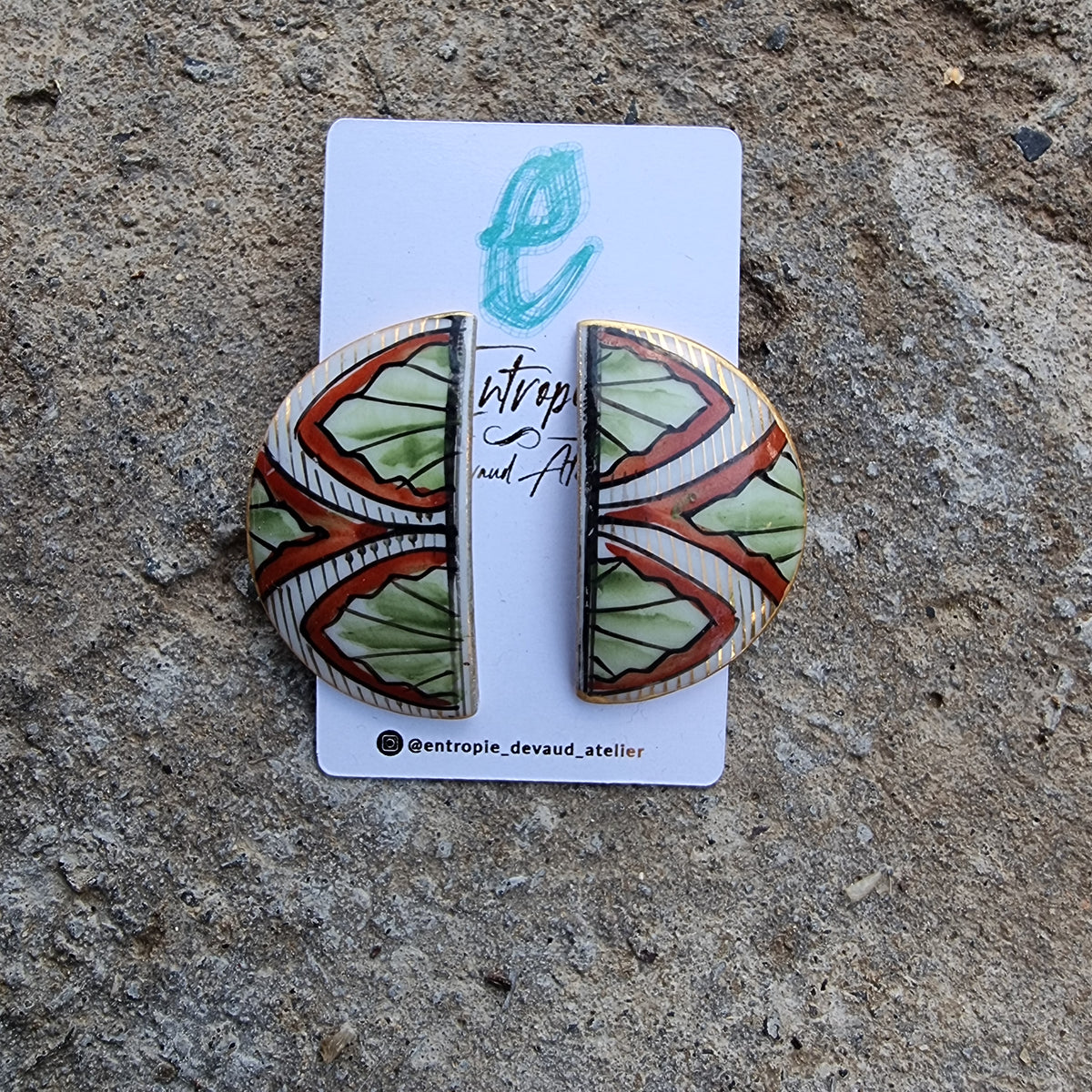 Aros porcelana japonesa, cáscara de huevo