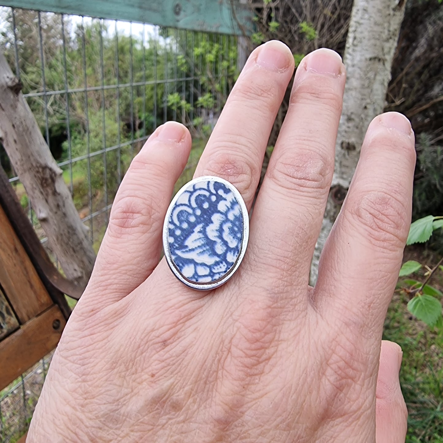 Anillo ovalado, cerámica chilena